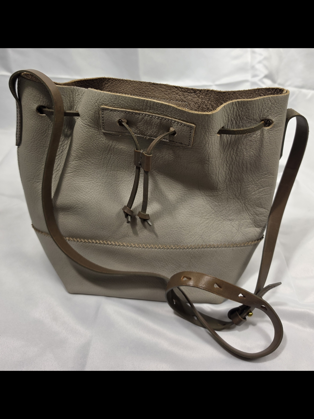 NWT J.Crew Brown Suede Drawstring Bucket Bag Holiday 2014 Archive